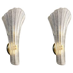 Pair of Graniglia Shield Sconces by Murano Due, 2 Pairs Available