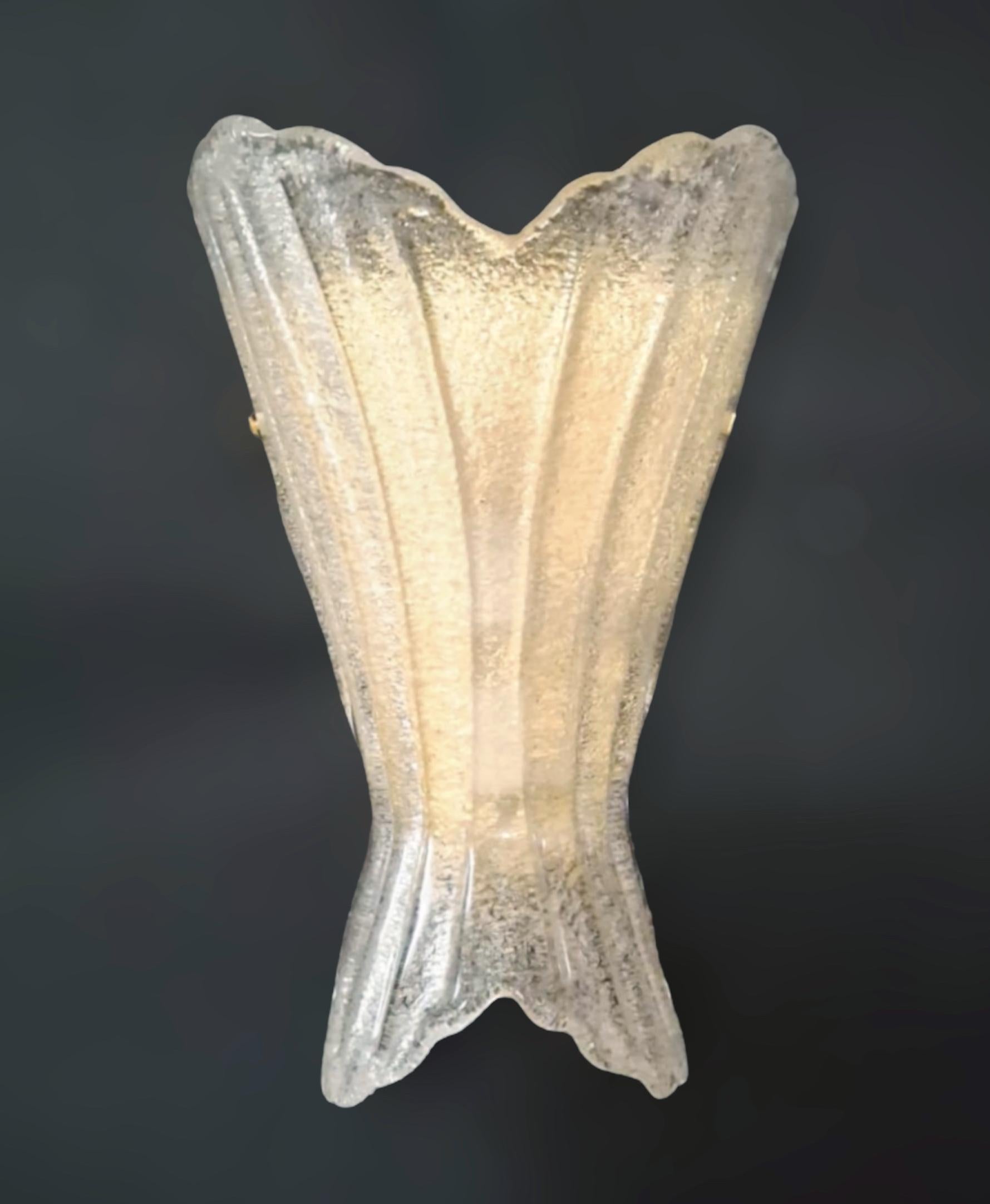 Mid-Century Modern Pair of Graniglia Shield Sconces For Sale