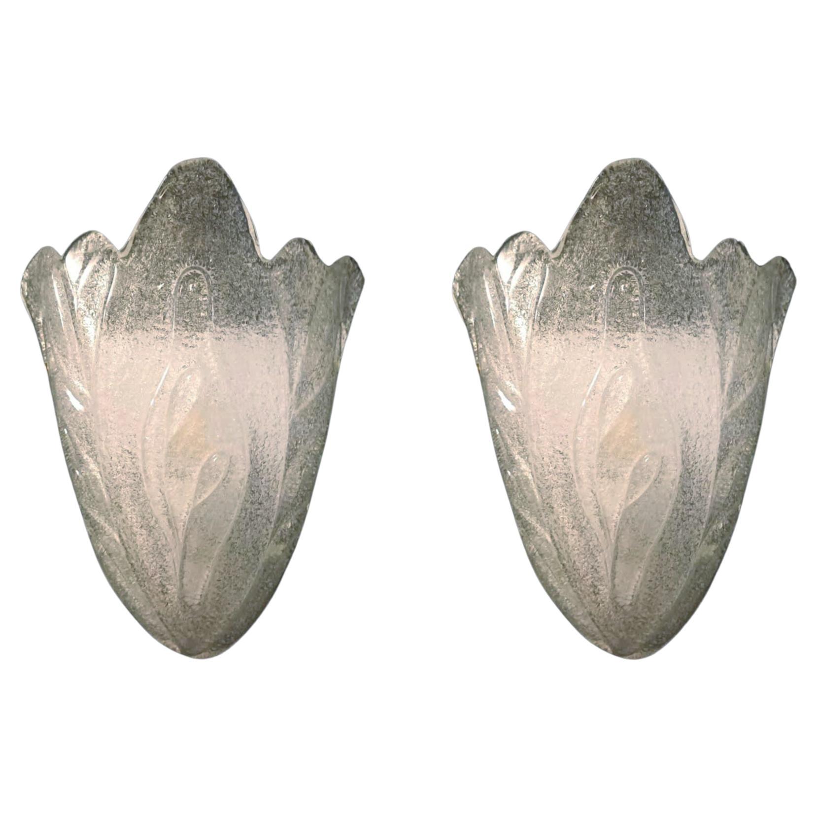 Pair of Graniglia Shield Sconces For Sale