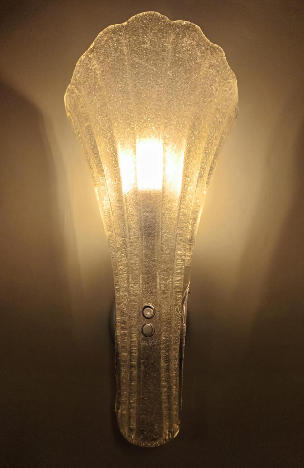 Vetro di Murano Coppia di sconsiglieri a tromba Graniglia, 2 coppie disponibili in vendita