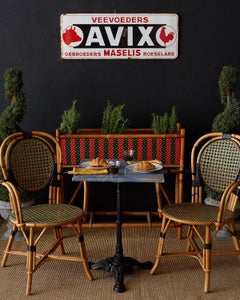 Pair of Granite and Iron French Bistro Cafe Tables