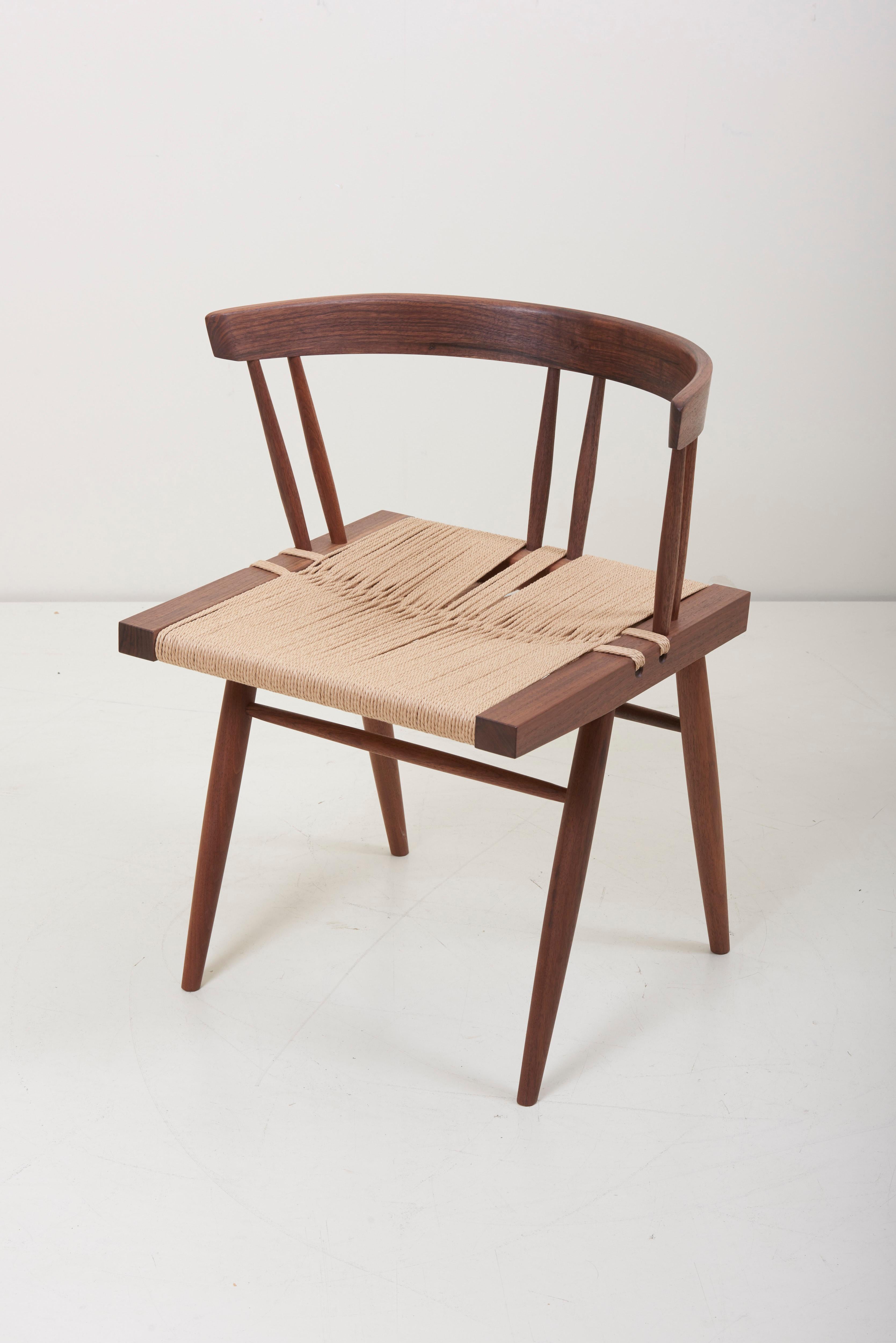 Pair of Grass Seated Dining Chairs by George Nakashima Studio, US, 2019 1