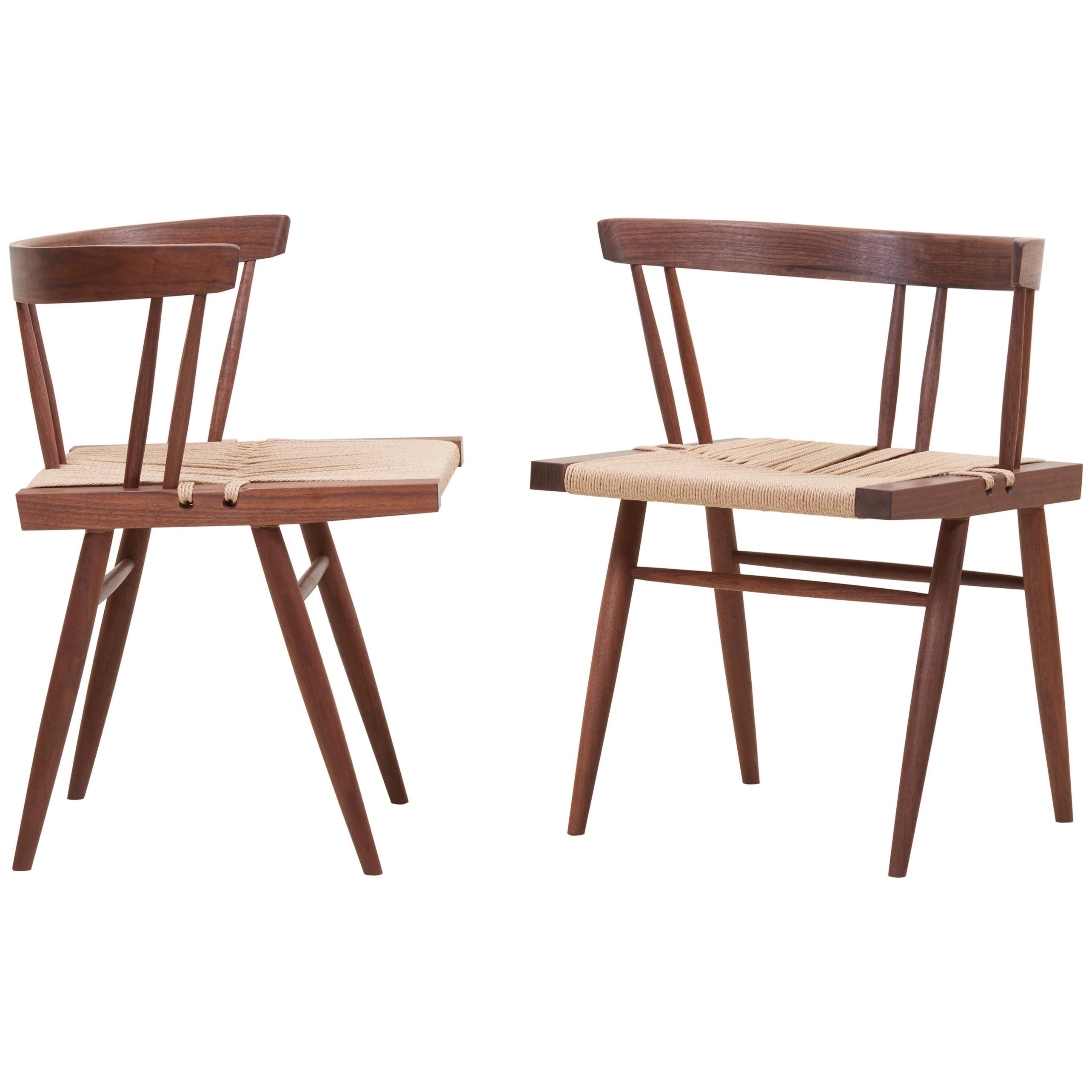 Pair of Grass Seated Dining Chairs by George Nakashima Studio, US, 2019