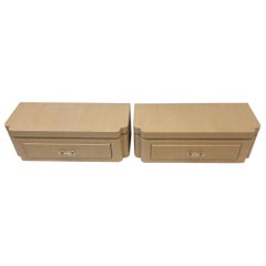 Pair of Grasscloth Floating Nightstands by Steve Chase