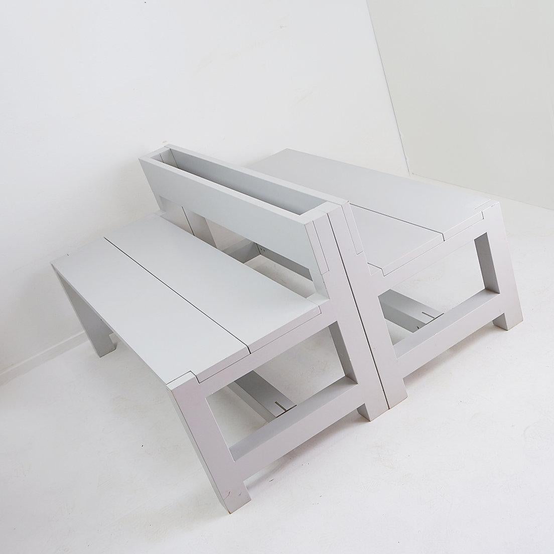 Belge Paire de bancs gris par Claire Bataille et Paul Ibens - Belgique