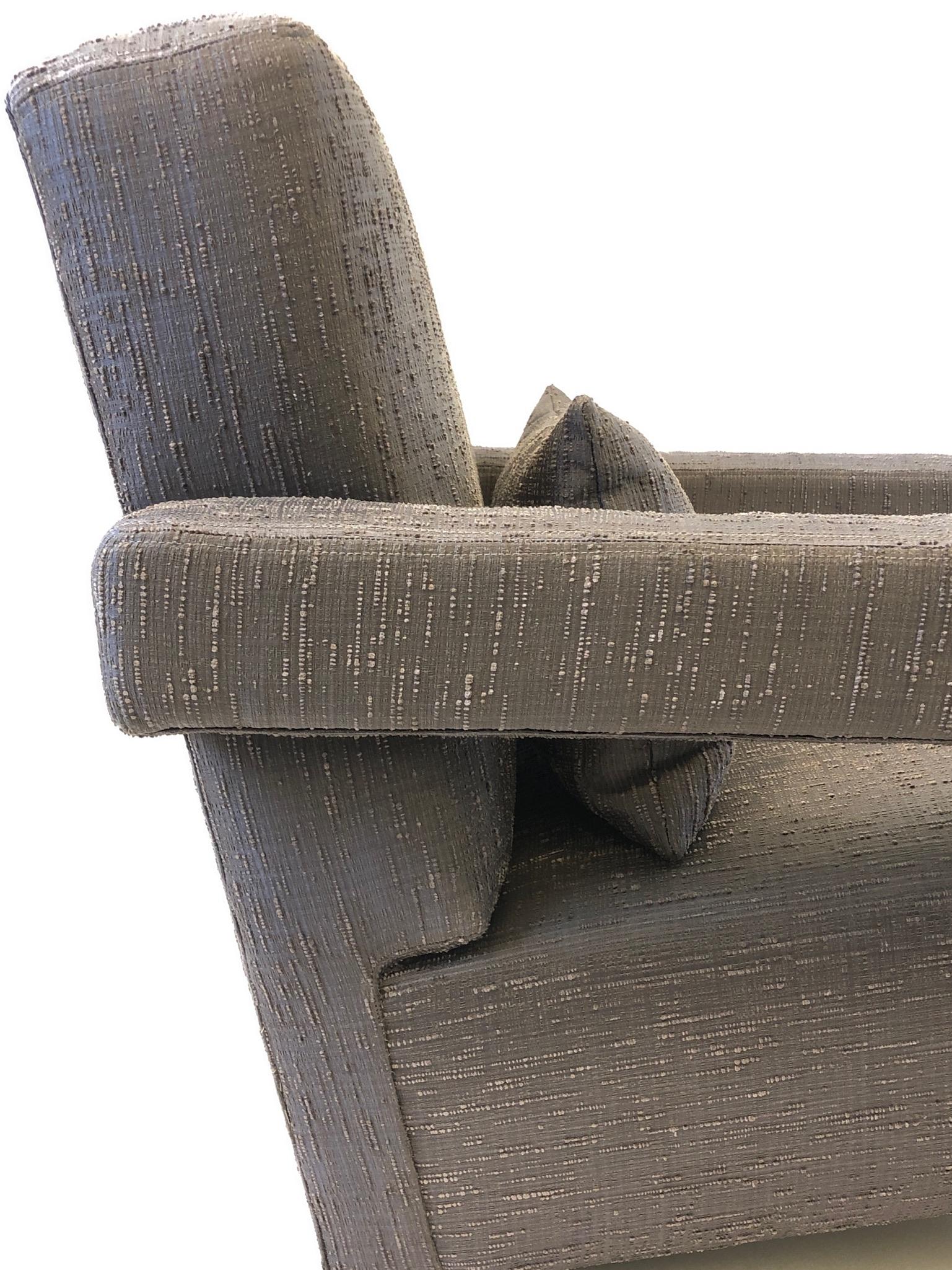 Pair of Gray Fabric Lounge Chairs by Gerrit Thomas Rietveld 2