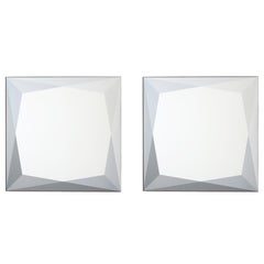 Pair of Gray Gem Mirrors by Debra Folz