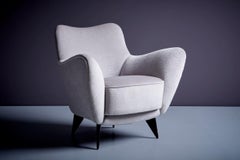 Pair of Gray Guglielmo Veronesi "Perla" Lounge Chairs, by I.S.A. Bergamo, 1952