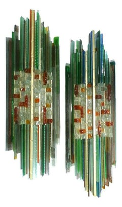 Pair of Great Appliques Design Biancardi & Jordan for Poliarte, 1960s
