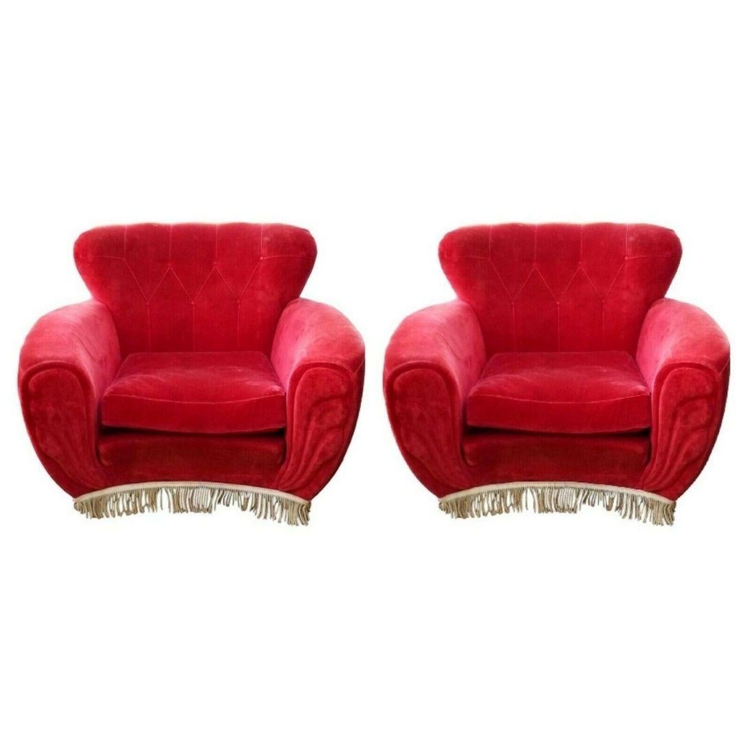 Pair of Great Armchairs Design Guglielmo Ulrich, 1940s For Sale 7