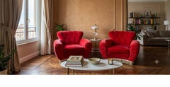 Pair of Great Armchairs Design Guglielmo Ulrich, 1940s