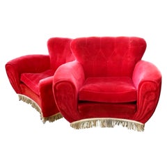 Pair of Great Armchairs Design Guglielmo Ulrich, 1940s
