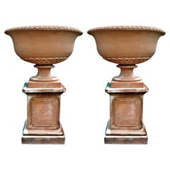 PAIR OF GREAT TERRACOTTA VASE - IMPRUNETA FLORENCE 21th Century
