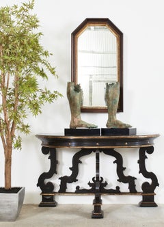 Pair of Greco Roman Style Bronze Feet from a Roman Statue