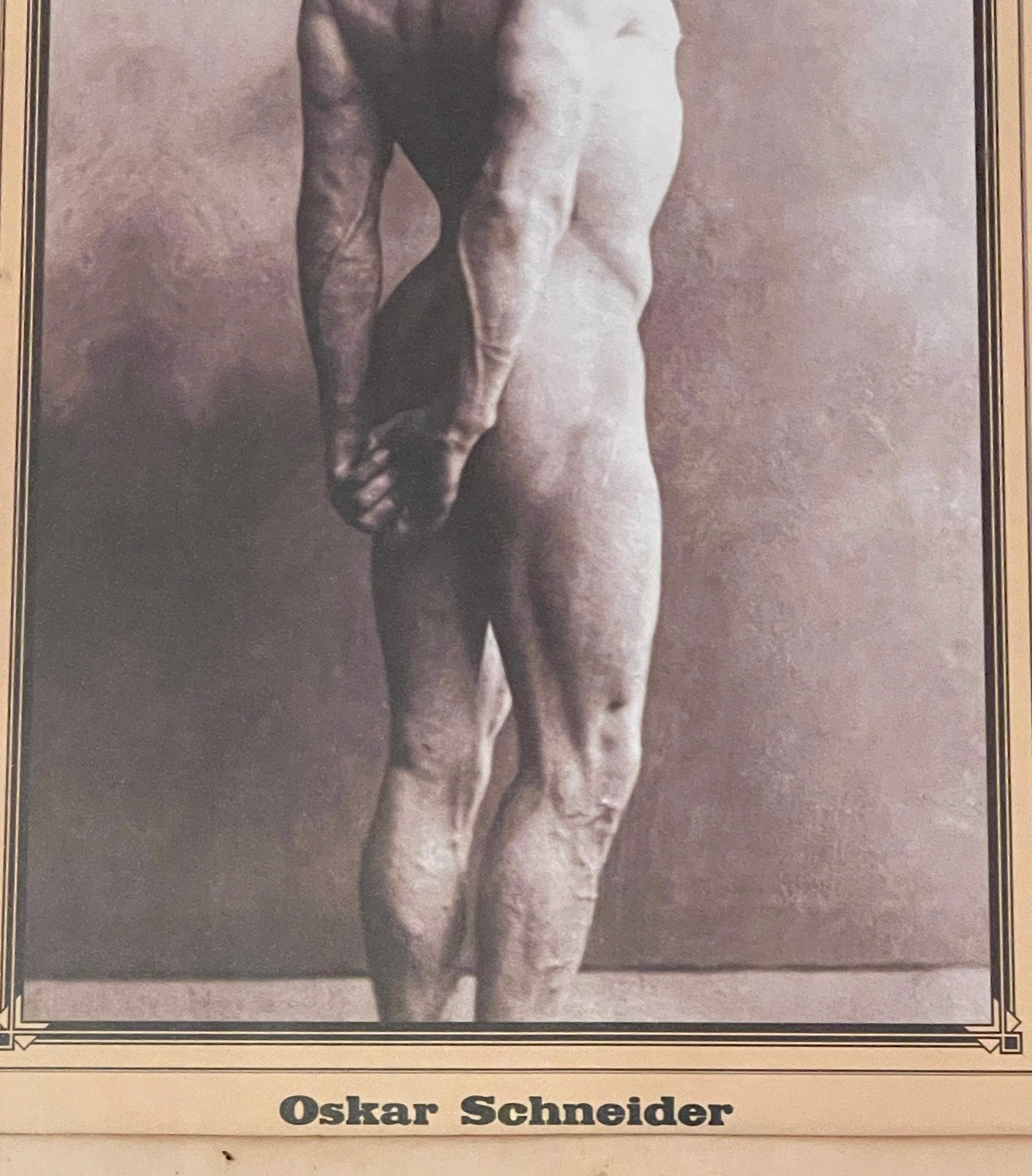 Russian Pair of Greco Roman Tournament Posters of Oskar Schneider & Georg Lurich, Nude For Sale