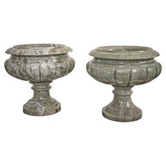 Pair of Greek Influenced Grand Tour Italian Marble Urns