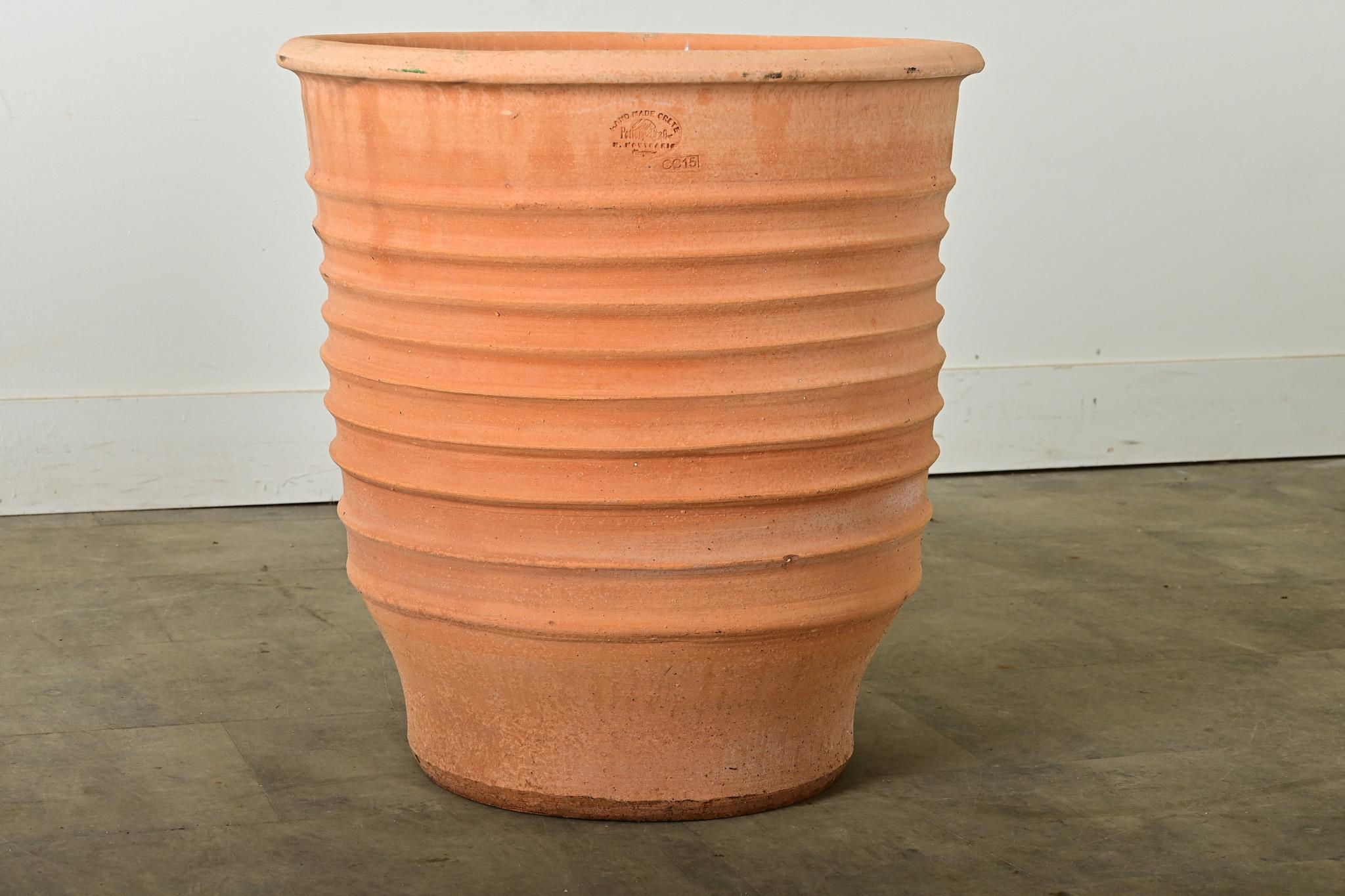Pair of Greek Reproduction Terracotta Pots For Sale 4