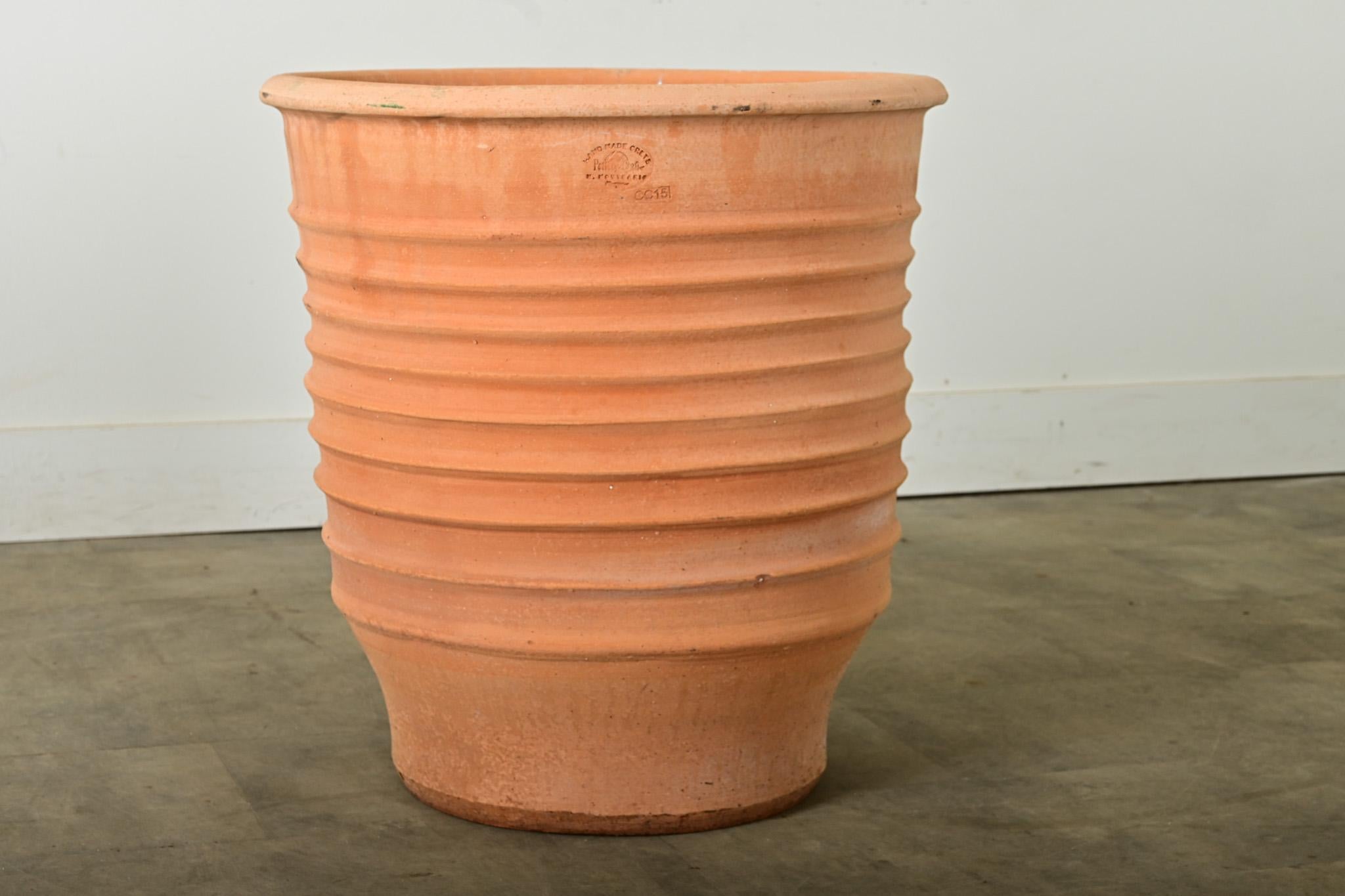Pair of Greek Reproduction Terracotta Pots For Sale 3