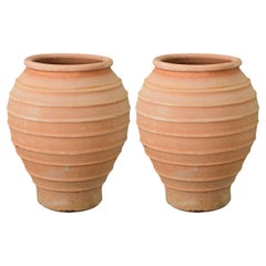 Pair of Greek Reproduction Terracotta Pots