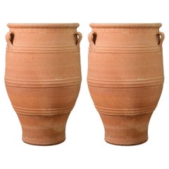 Pair of Greek Reproduction Terracotta Pots