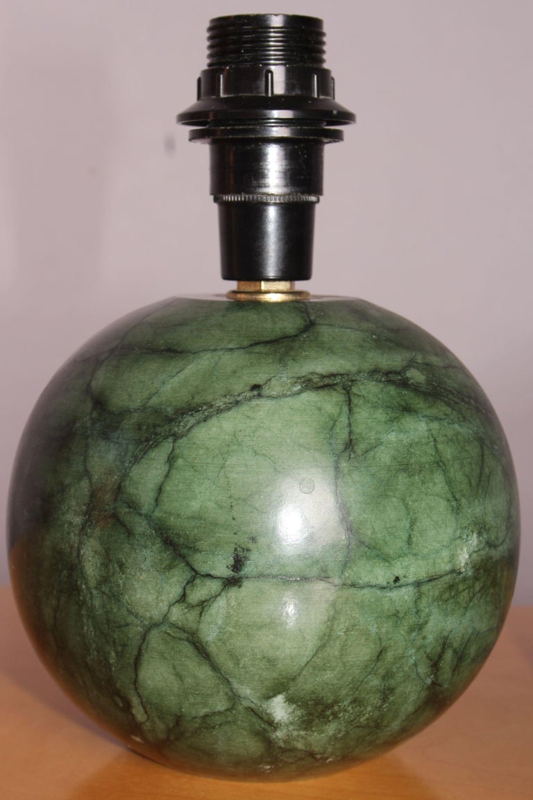Pair of Green Alabaster Lamp For Sale at 1stdibs