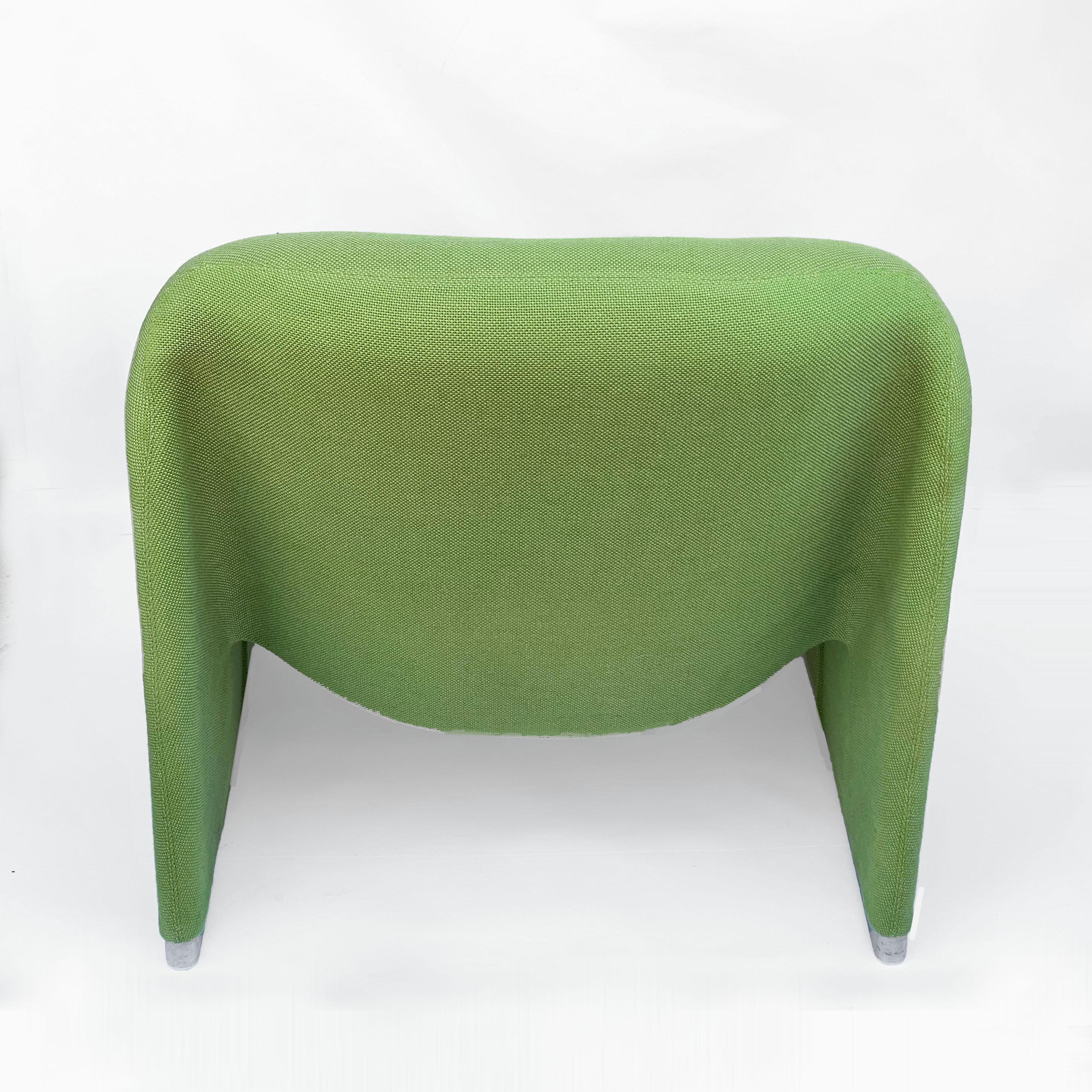 Pair of Green Alky Armchairs by Giancarlo Piretti for Castelli, Italy, 1970s 4