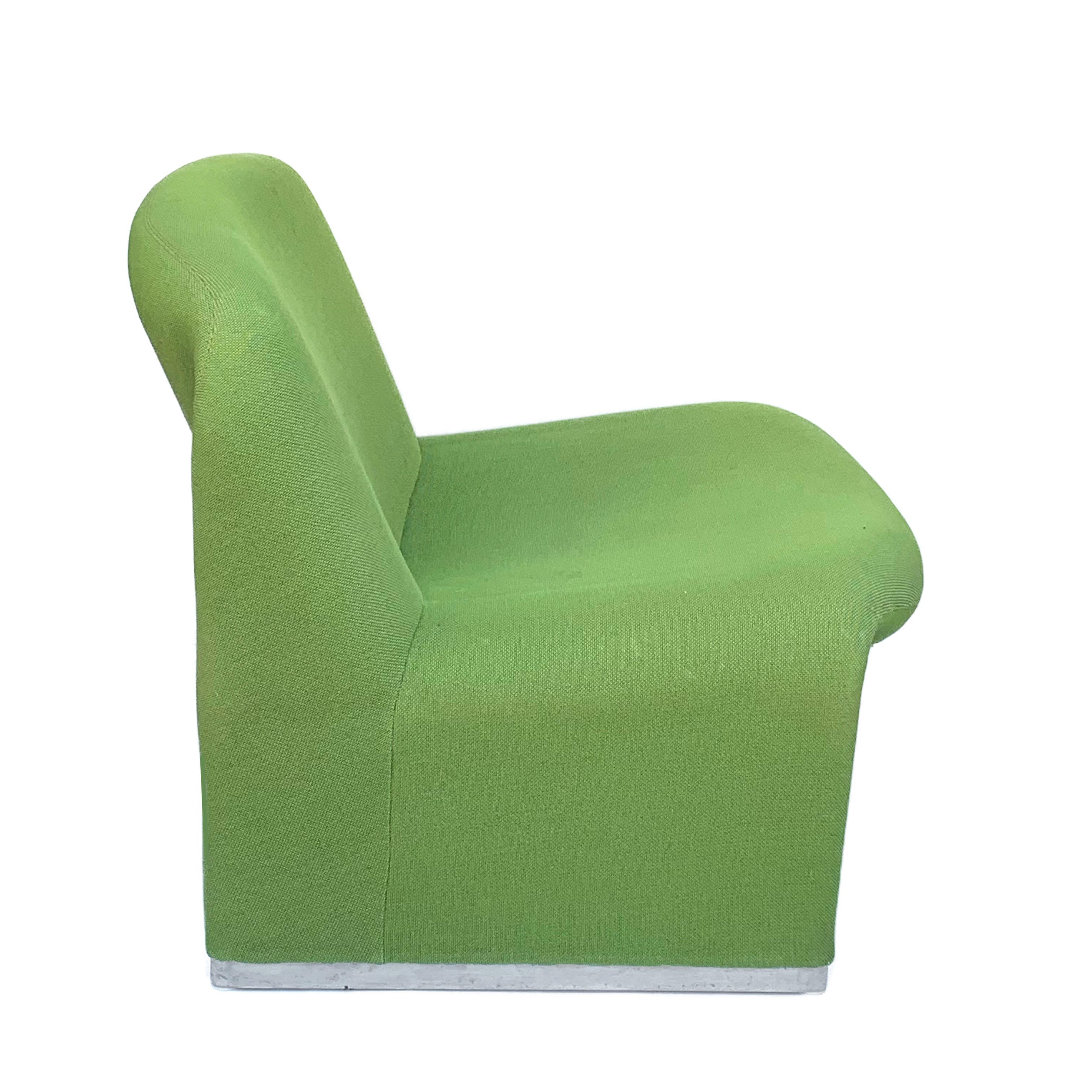 Mid-Century Modern Pair of Green Alky Armchairs by Giancarlo Piretti for Castelli, Italy, 1970s