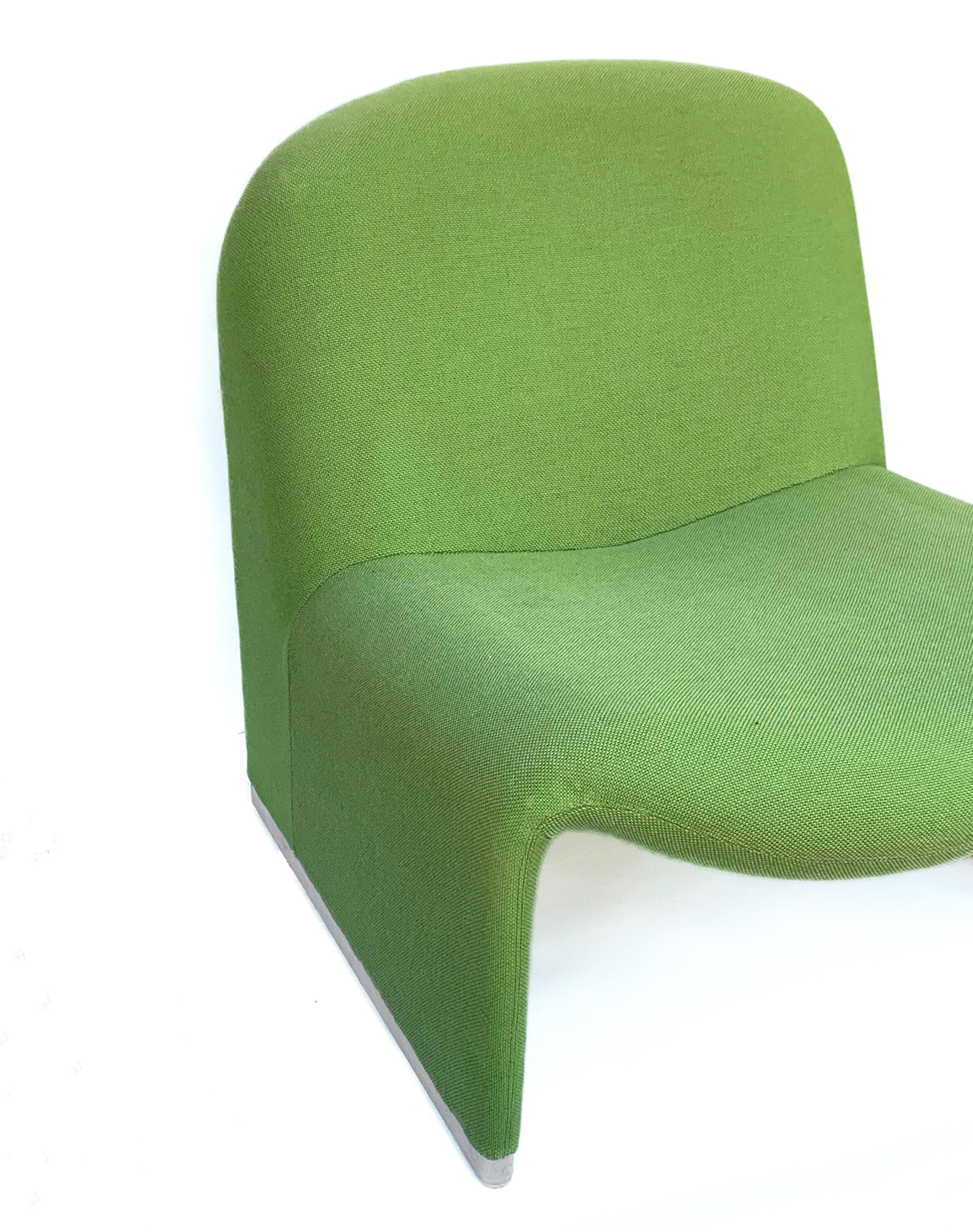 Late 20th Century Pair of Green Alky Armchairs by Giancarlo Piretti for Castelli, Italy, 1970s