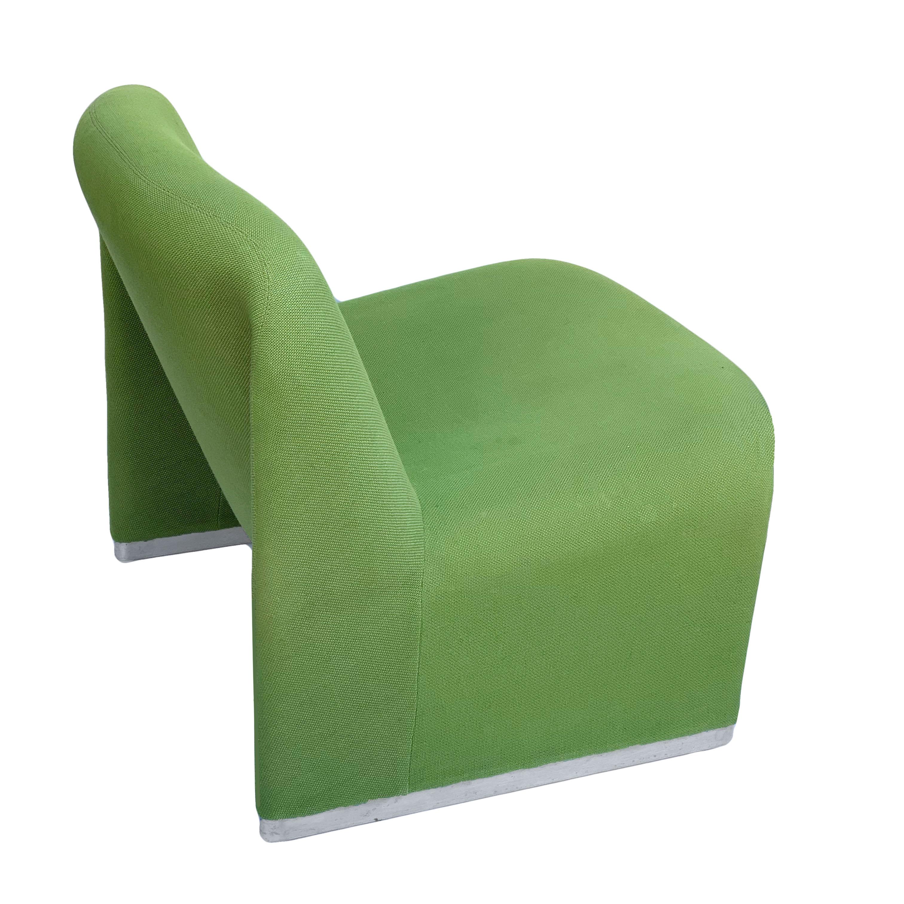 Pair of Green Alky Armchairs by Giancarlo Piretti for Castelli, Italy, 1970s 3