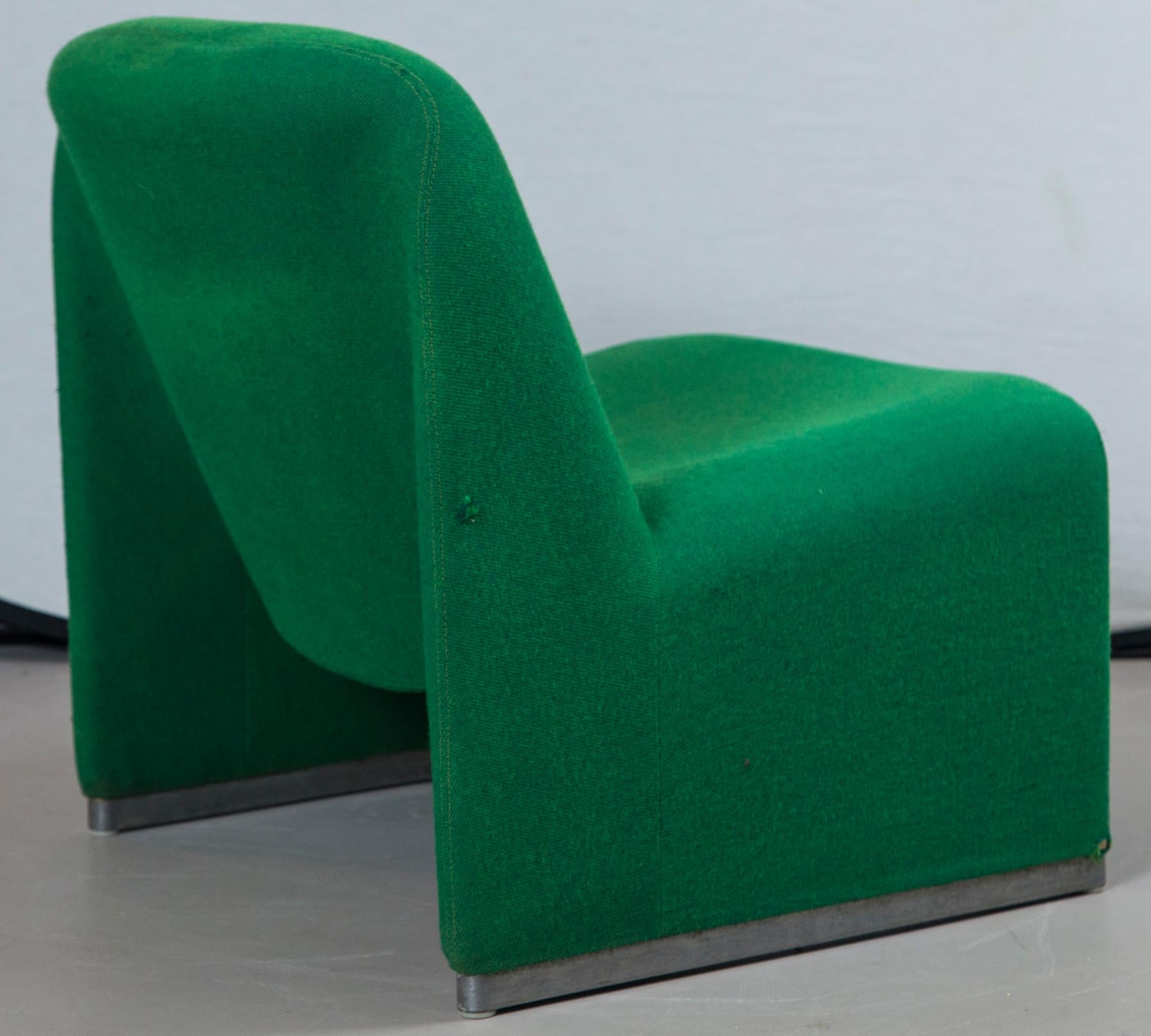 Late 20th Century Pair of Green Alky Chairs by Giancarlo Piretti for Castillo, 1970s