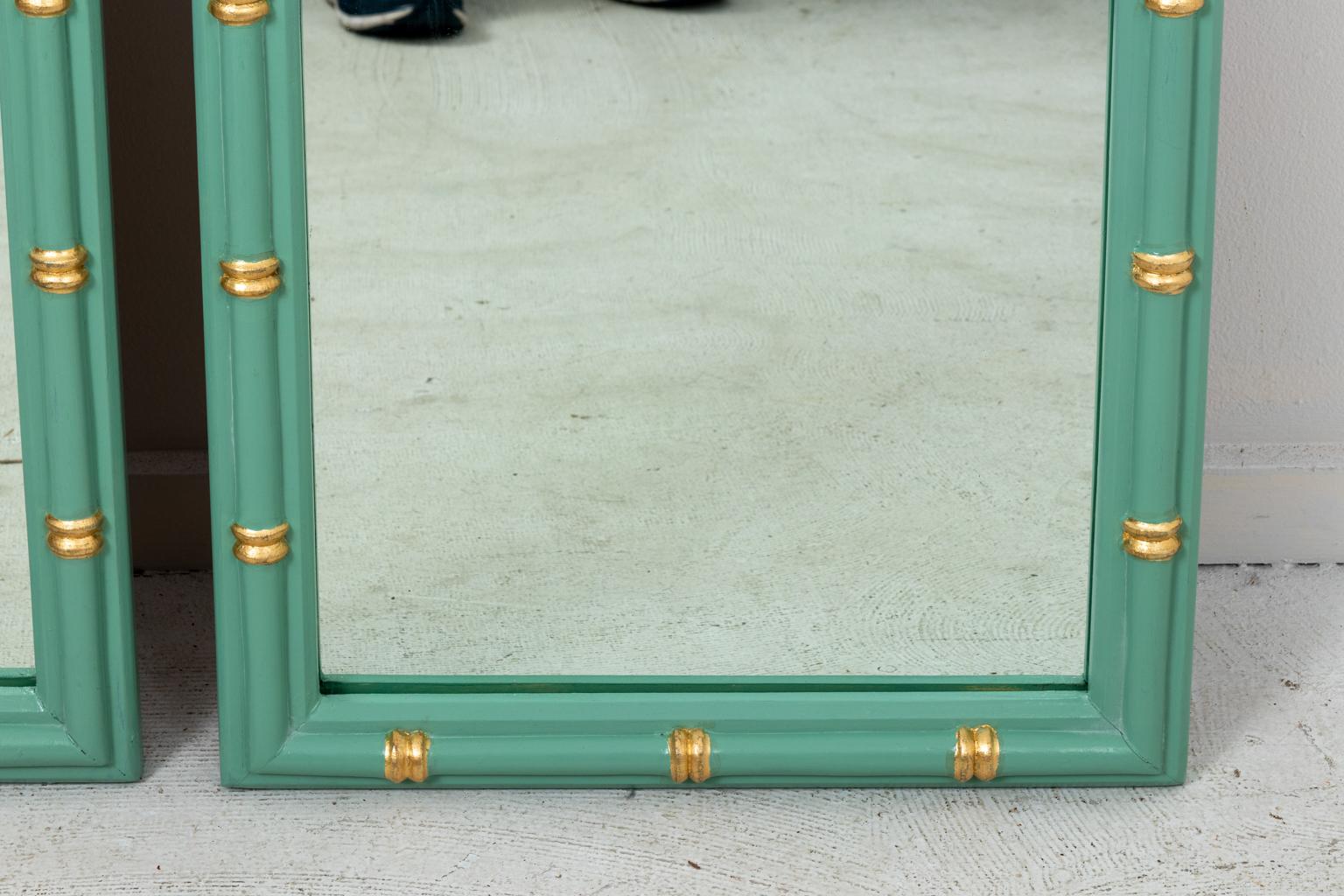 green bamboo mirror