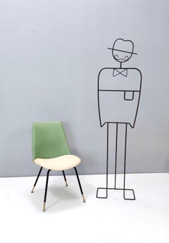 Pair of Green and Ivory Side Chairs by Gastone Rinaldi for Rima, Italy