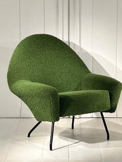 Pair of Green Armchairs by Joseph-Andre Motte