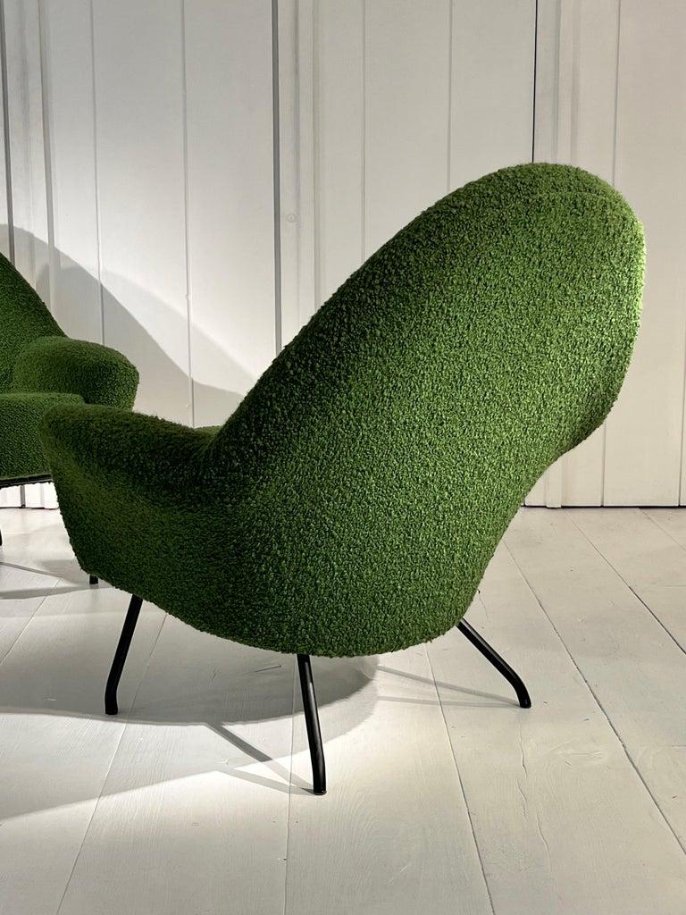 Pair of Green Armchairs by Joseph-Andre Motte For Sale 2