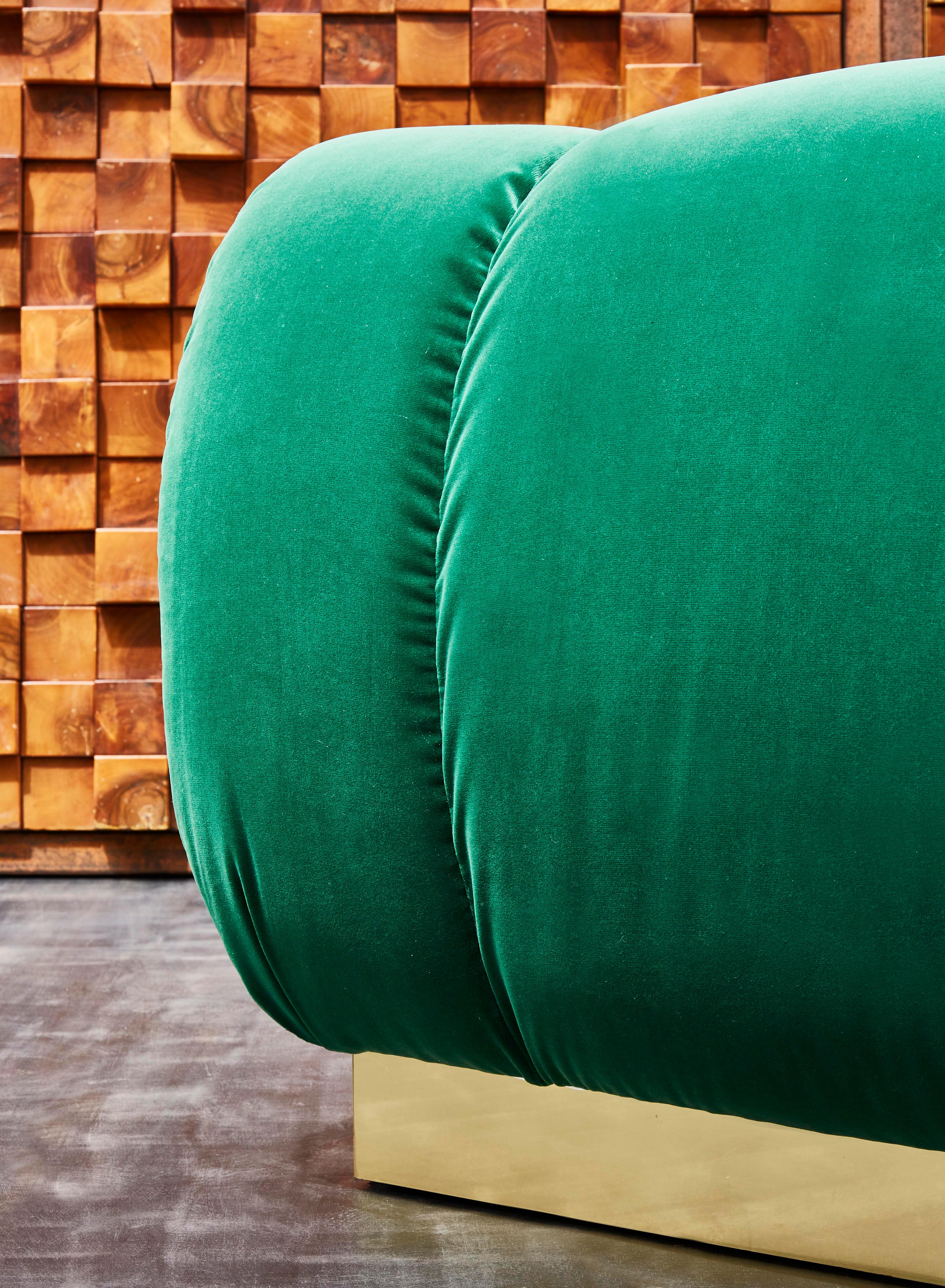 Contemporary Pair of Green Armchairs by Studio Glustin