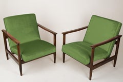Pair of Green Armchairs, Edmund Homa, GFM-142, 1960s, Poland