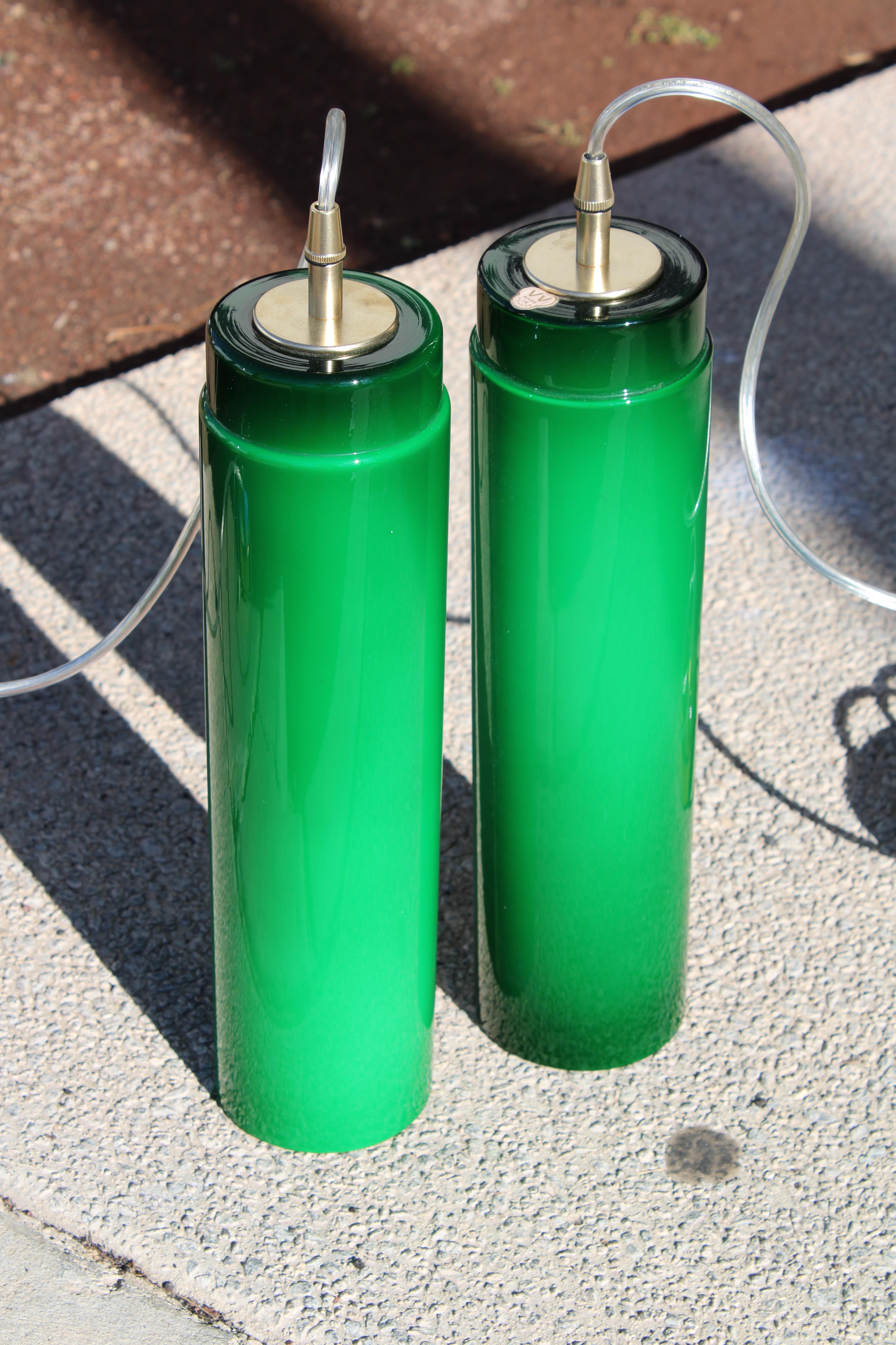 green glass pendants