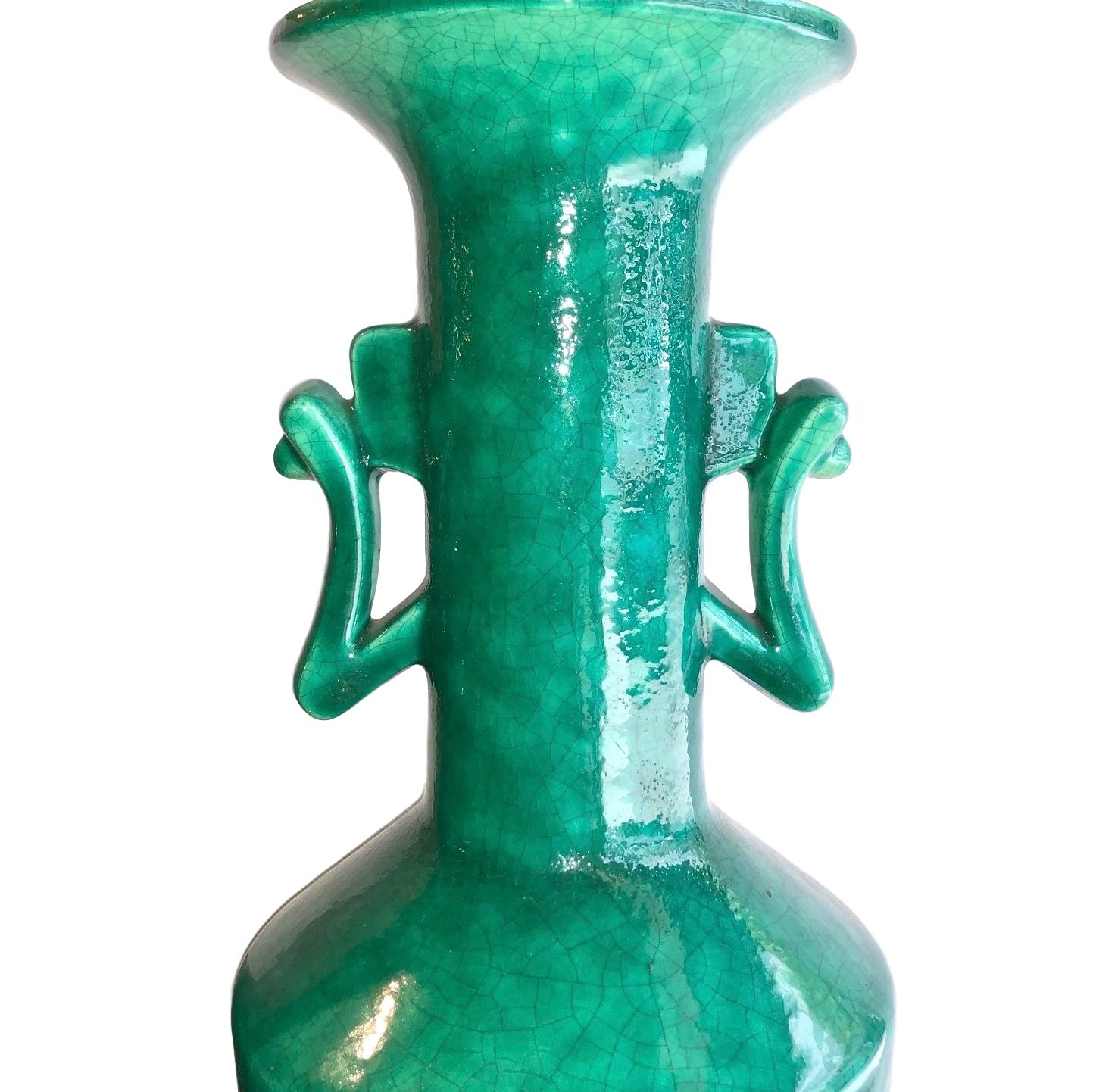 green chinoiserie lamp