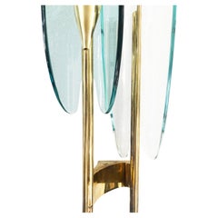Pair of Green "Dalia" Sconces by Max Ingrand for Fontana Arte