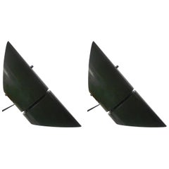 Pair of Green Danish Sconces 'Phister' by Hans Due for Fog and Mørup, 1970s