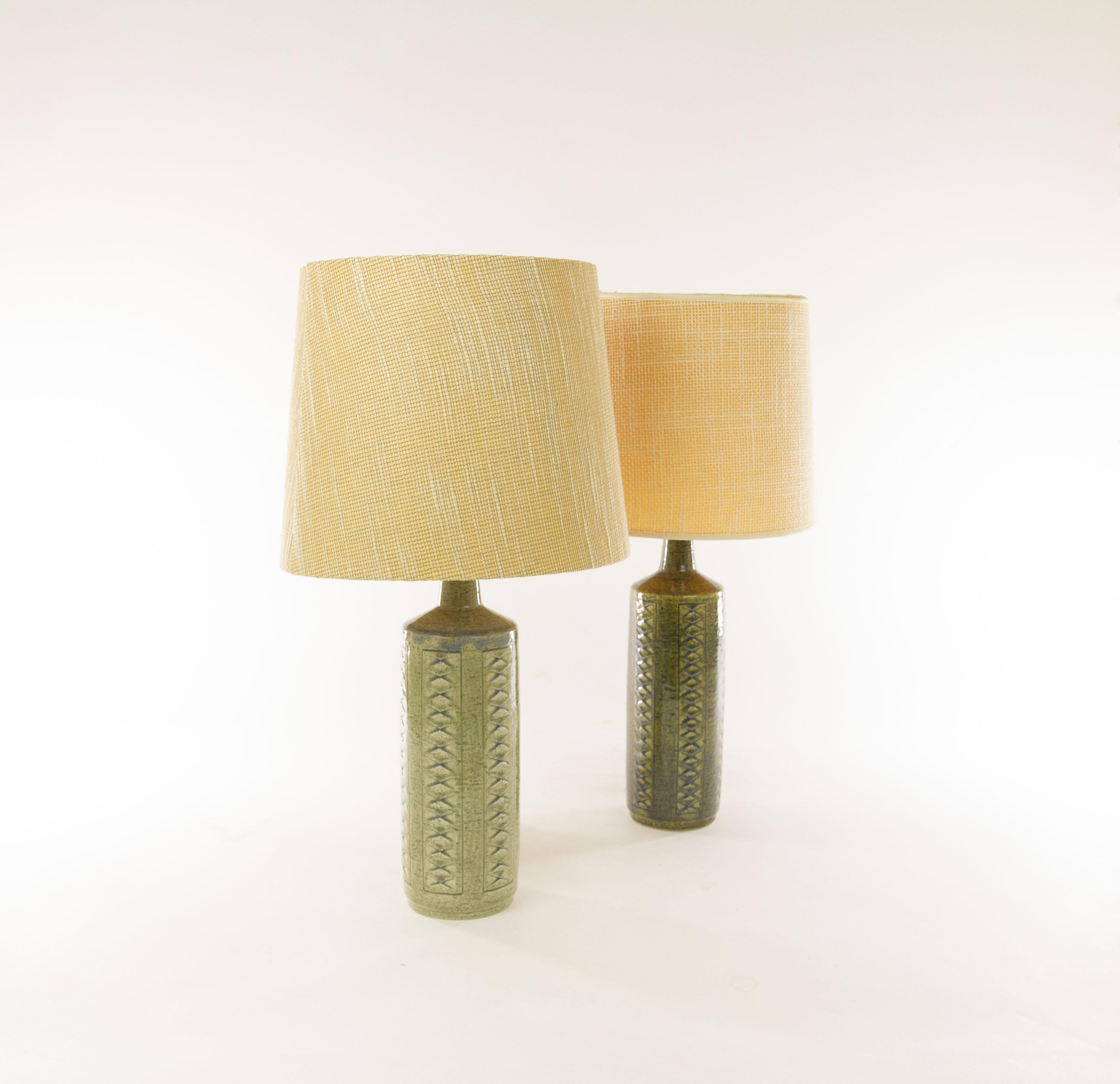 Scandinavian Modern Pair of Green DL/27 Table Lamps by Linnemann-Schmidt for Palshus, 1960s
