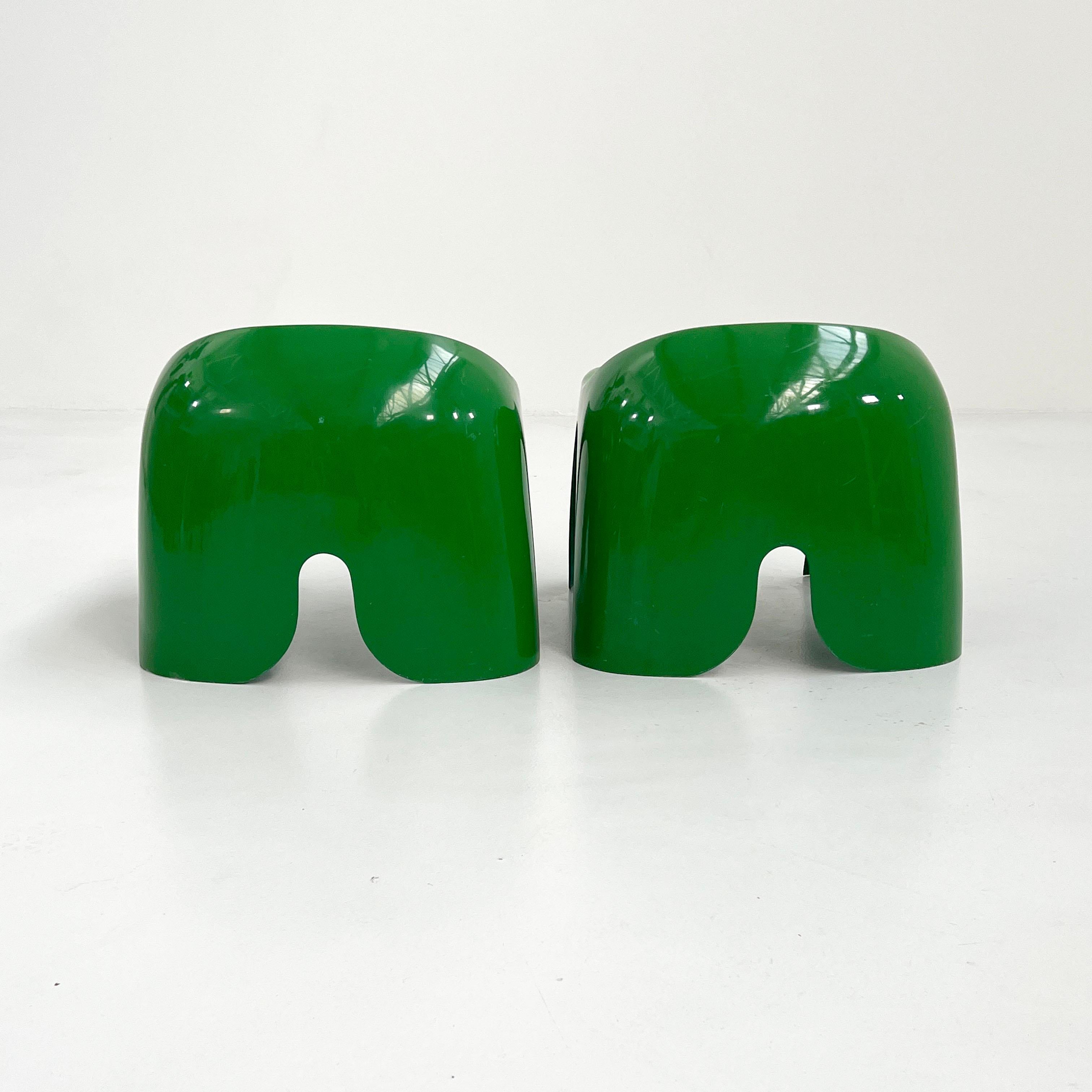 Pair of Green Efebo Stools by Stacy Dukes for Artemide, 1960s In Good Condition In Ixelles, Bruxelles
