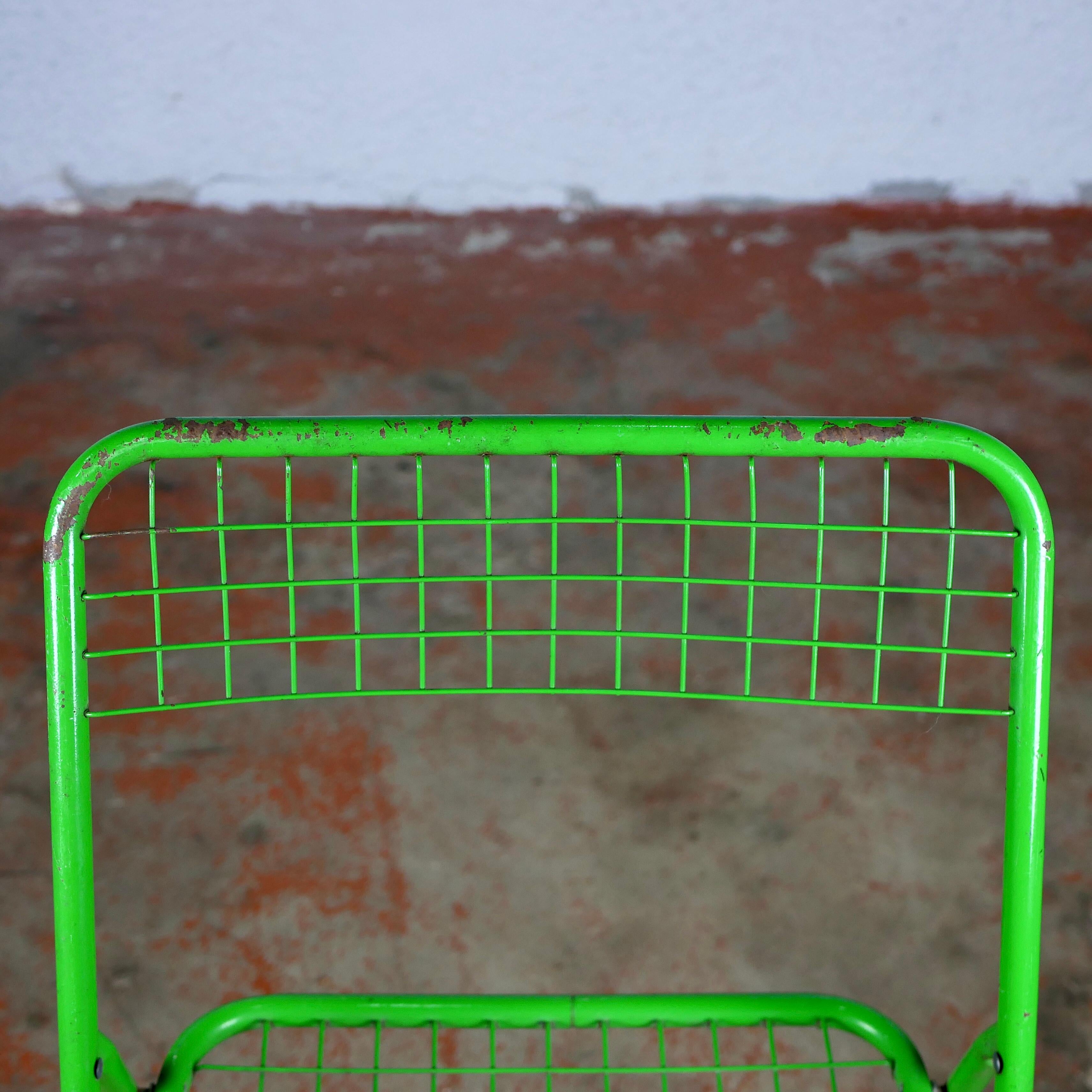 Pair of Green Folding Ted Net Chairs by Niels Gammelgaard for Ikea, 1980s 2