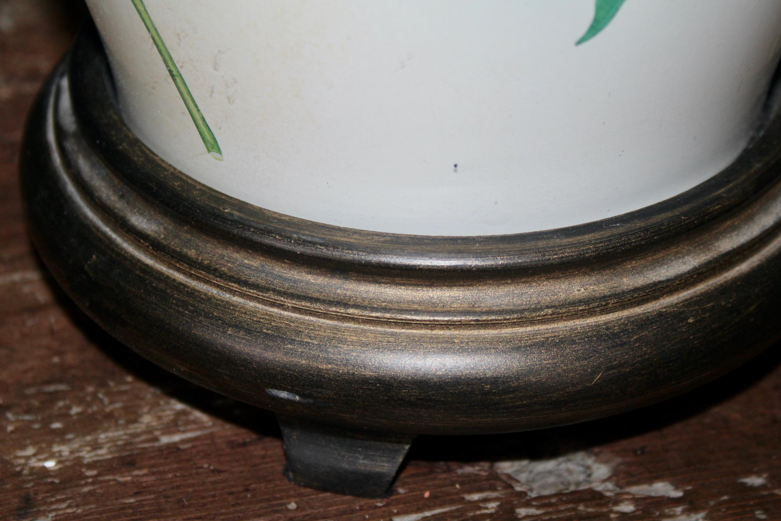 Pair of green glass table lamp For Sale 7