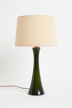 Pair of Green Glass Table Lamps by Berndt Nordstedt