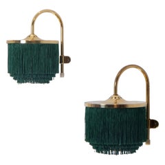 Vintage Pair of Green Hans-Agne Jakobsson V271 Wall Lights, 1960s