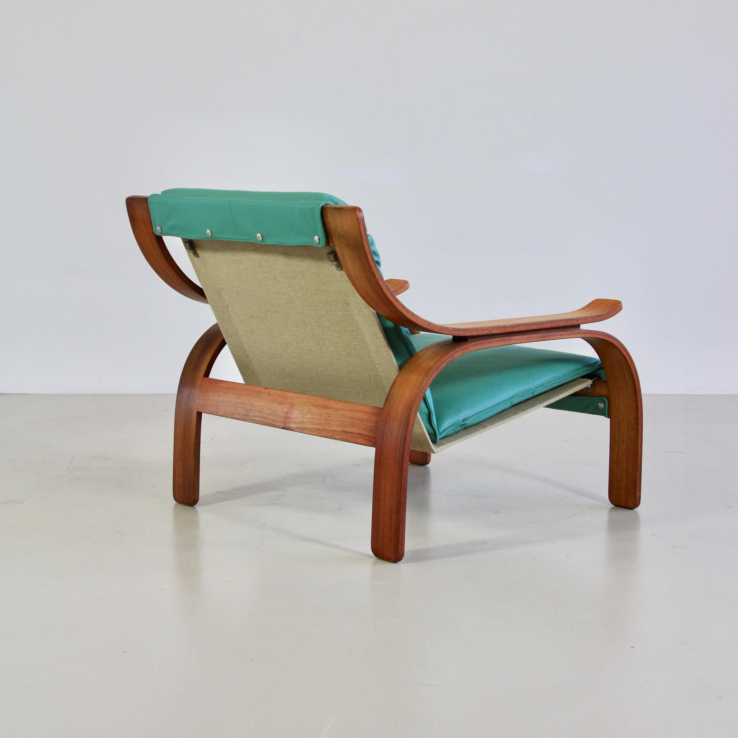 Pair of Green Leather Armchairs by Marco Zanuso, 1964 In Good Condition For Sale In Berlin, Berlin