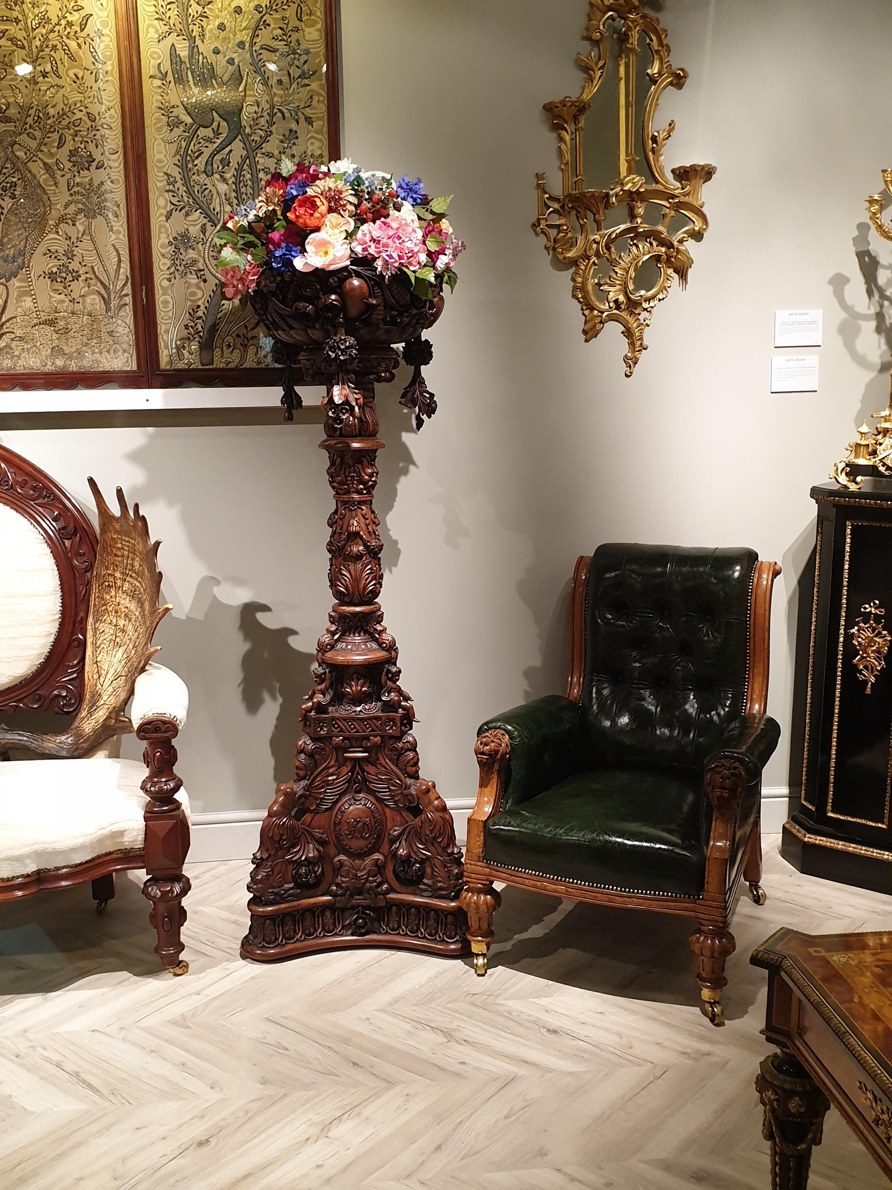 Pair of Green Leather St James's Club Library Armchairs of the late 19th Century For Sale 2