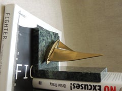 Pair of Green Marble Mid-Century Modern Bookends