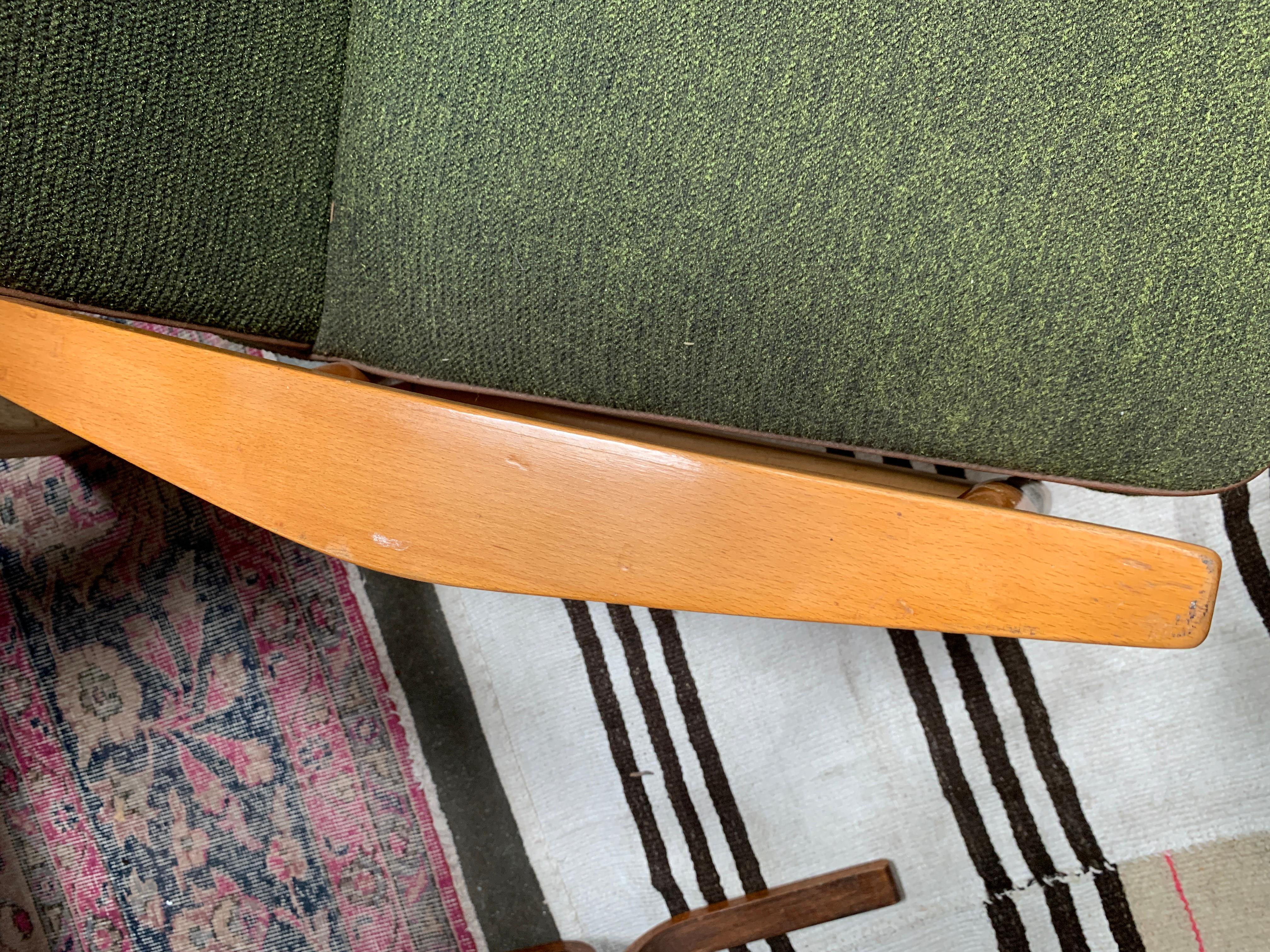 Pair of Green Mid Century Arm Chairs 1